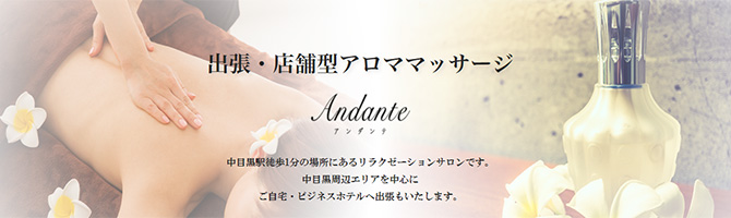 恵比寿・中目黒のメンズアロマ、メンズエステのお店「Andante-アンダンテ-」｜東京アロマエステ案内所